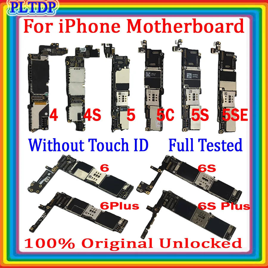 Материнская плата для iphone 4 4S 5 5C 5S 5SE 6 6s 6Plus plus 100% оригинальная разблокированная |