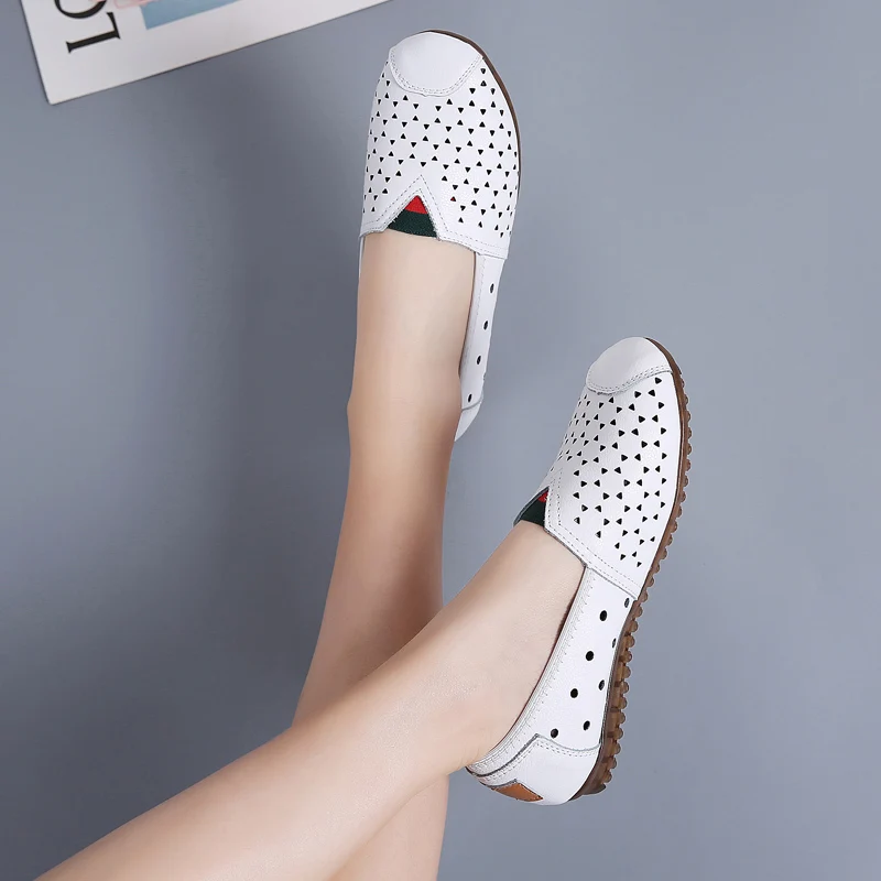 Новинка 2020 удобные женские балетки Повседневные слипоны офисные лоферы кожаные