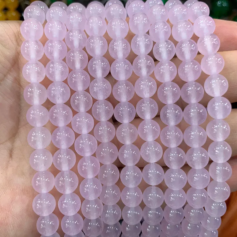 

Wholesale Natural Stone Green Red Purple Chalcedony Round Spacer Beads For Jewelry Making DIY Bracelet Handmade Accessories