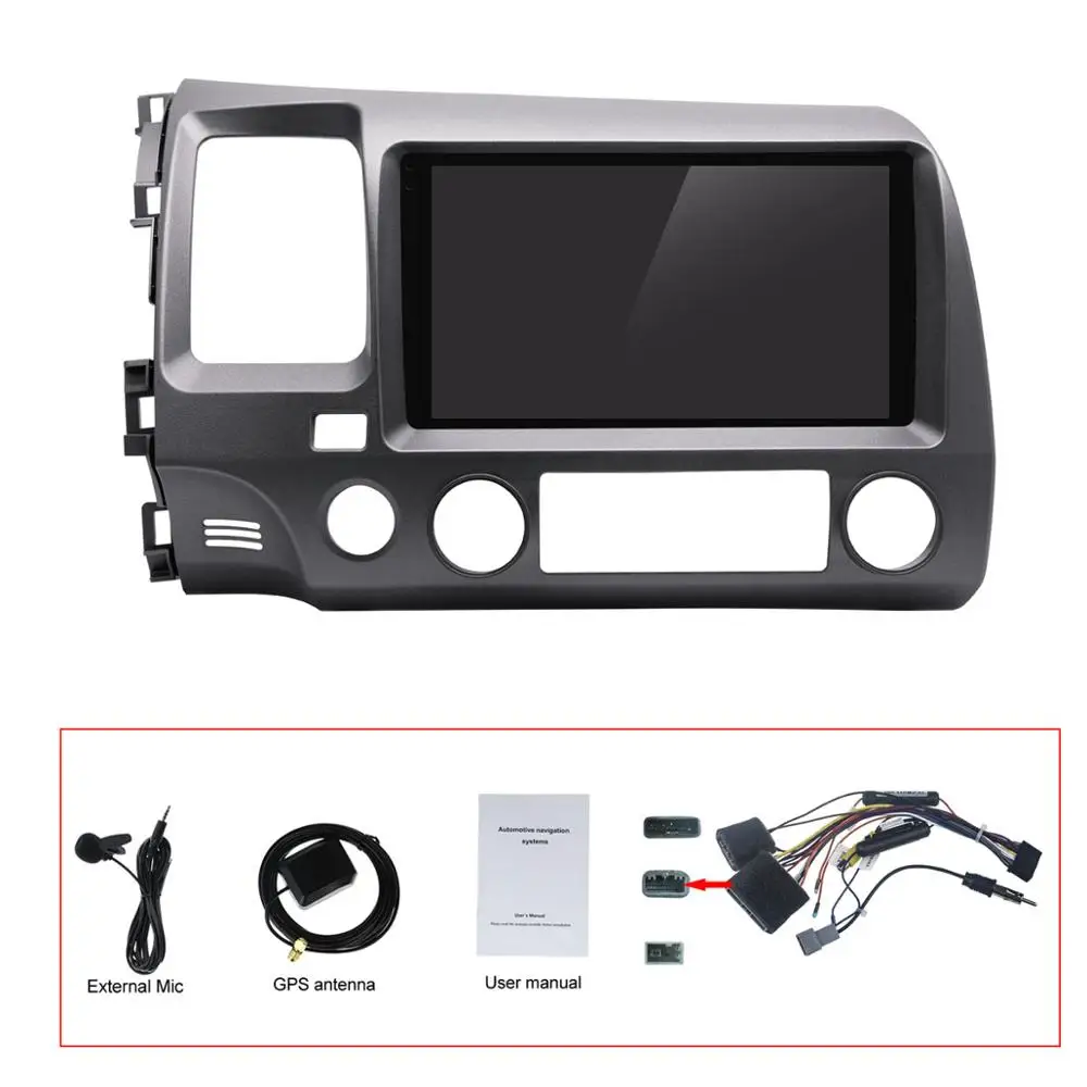 

Android 8.1 9 inch IPS car radio player Octa Core 2GB+32GB/4GB+64GB head unit stereo autoradio DSP for Honda Civic 2006 - 2011