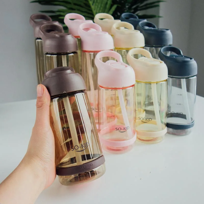 Large Capacity Straw Sports Water Bottles With Handle BPA Free Protable Healthy Outdoor Travel Bottle My Kids Drink | Дом и сад