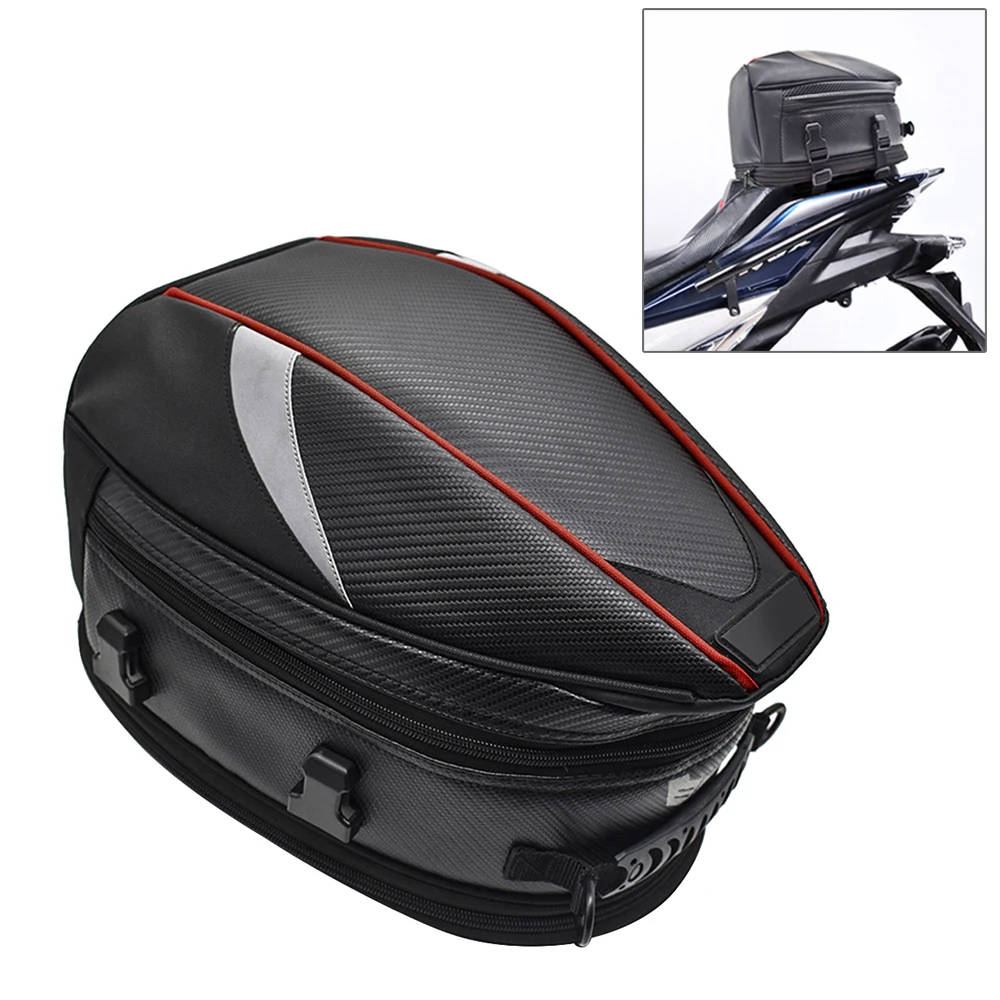 Мотоциклетная сумка из искусственной кожи 21л на заднее сиденье для путешествий