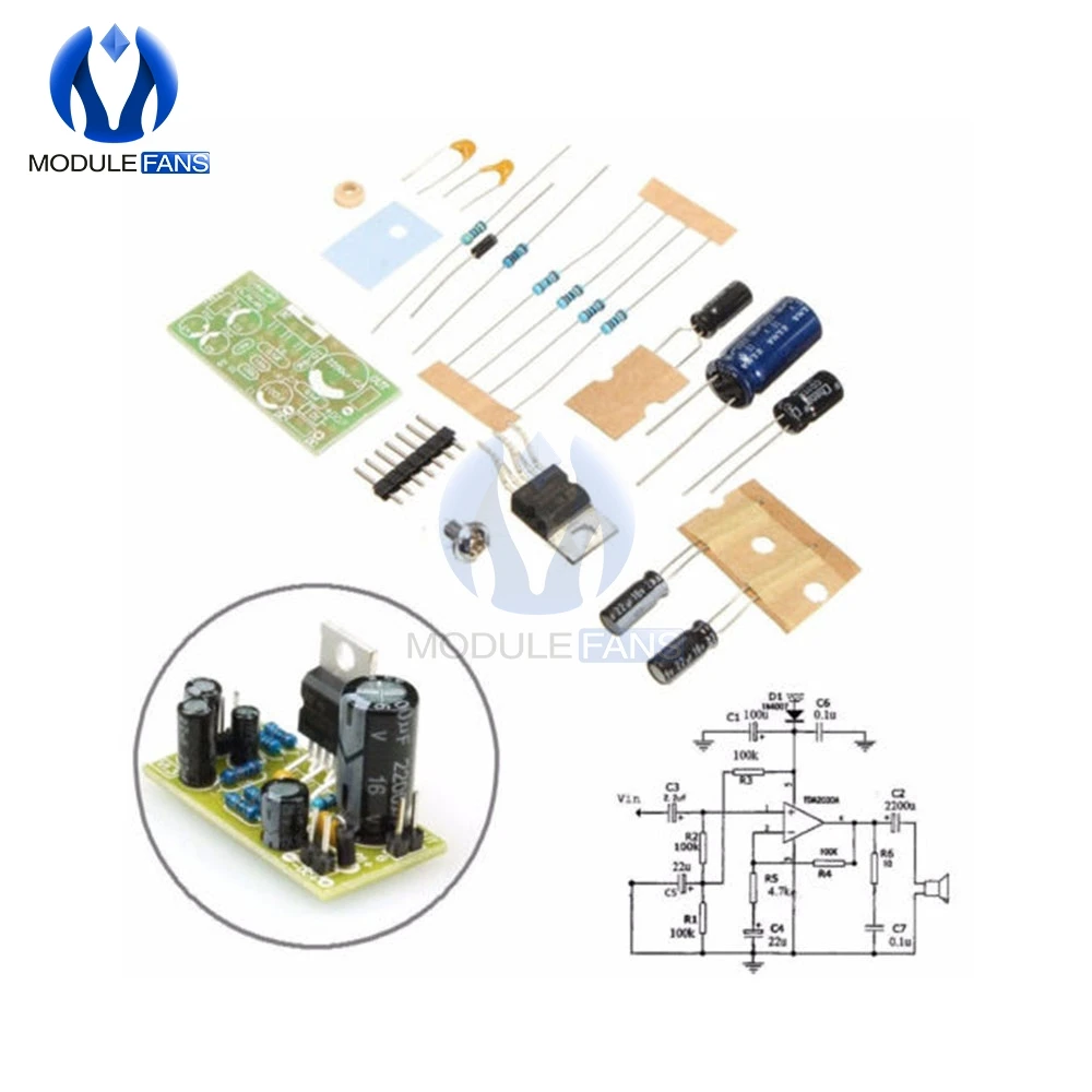 TDA2030A Electronic Audio Power Active Speaker Hifi Hi-Fi Amplifier Board Mono 18W DC 9V-24V 12V 25mA AMP DIY Kit | Электронные