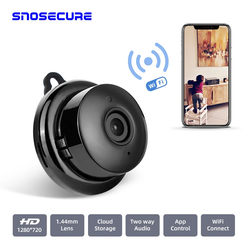 SNOSECURE умный дом 1080P Мини Wi-Fi Облачное хранилище IP камера беспроводная маленькая CCTV ночное видение Обнаружение движения двухстороннее аудио