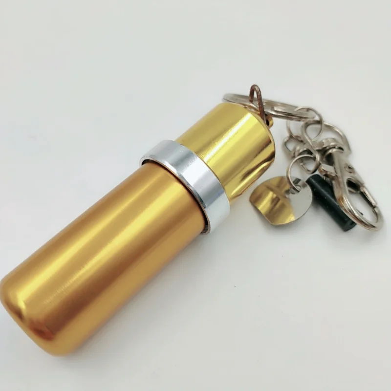 Gold Новинка 1 шт. мини топливная канистра Зажигалка-брелок жидкость для зажигалки внешний спорт подарок масляная зажигалка - Цвет: Gold