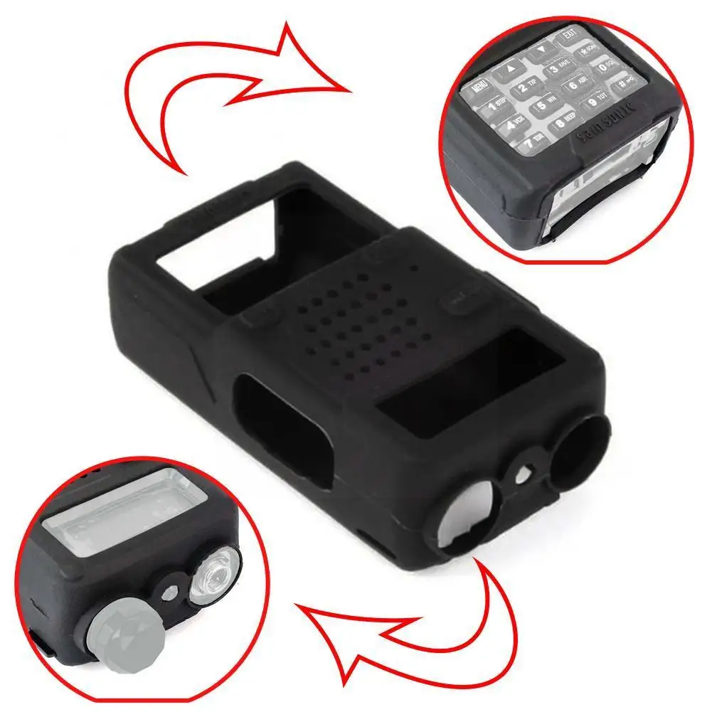 

Rubber Soft Handheld Case Holster Voor Radio For Baofeng TF-UV985 Bf UV-5RB UV-5REPlus UV-5R TH-F8 UV-5RA Tyt L4A3