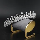 MYFEIVO роскошный полный Циркон Свадебная Корона принцесса свадебные тиары головной убор простой стиль свадебные аксессуары для волос HQ0879