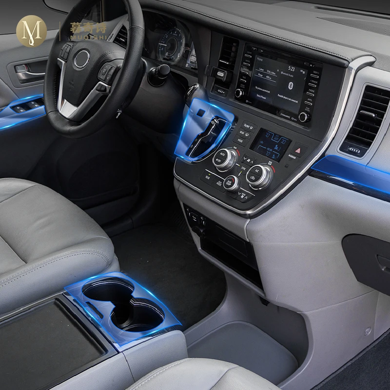 Для Toyota Sienna 2017 2020 интерьер автомобиля центральной консоли невидимые
