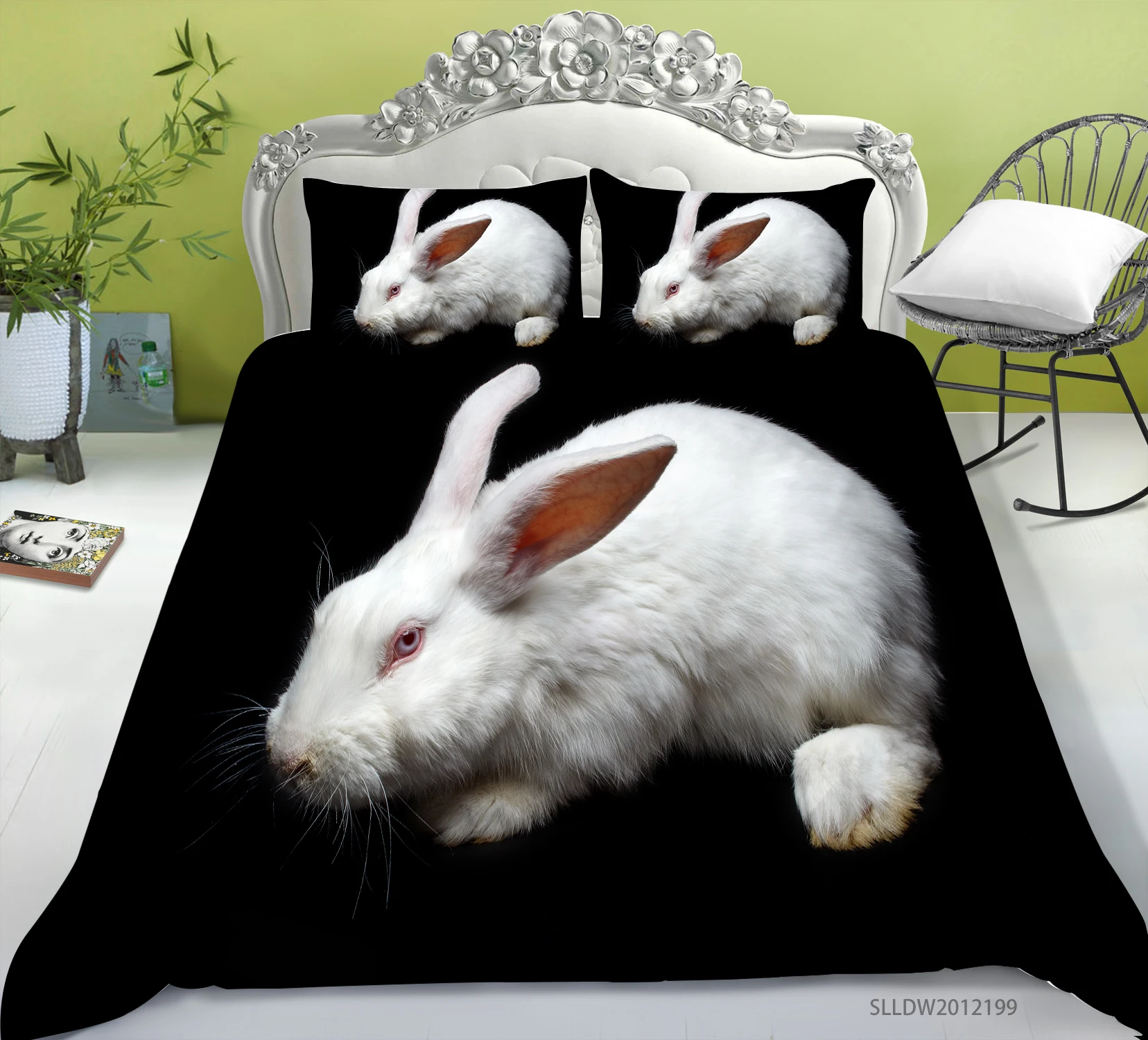 

Sunshine 3D Bedding Set Animal Print Duvet Cover Set Queen Size Leopard Rabbit Lovely Bed Gift For Kids Adult 2/3 PCS