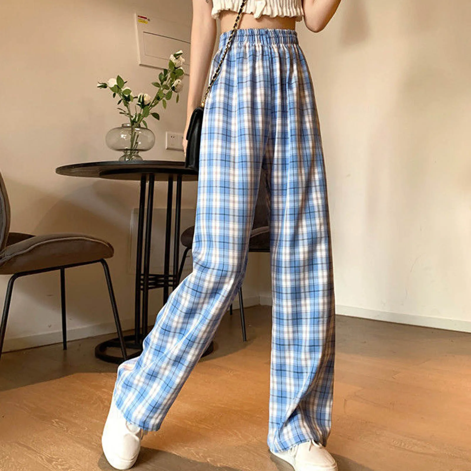 

Sweatpants Women Clothes Pants Streetwear 2020 Winter Fashion Korean Style Wide Leg Harajuku Baggy Black High Waisted Vintage R5