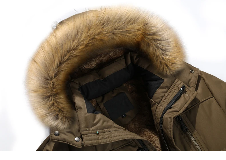 MANTLCONX Men Winter Wool Jackets Coats Thick Cotton Casual Fashion Man Parkas Large Size Jackets Jaqueta Outwear Coat Men