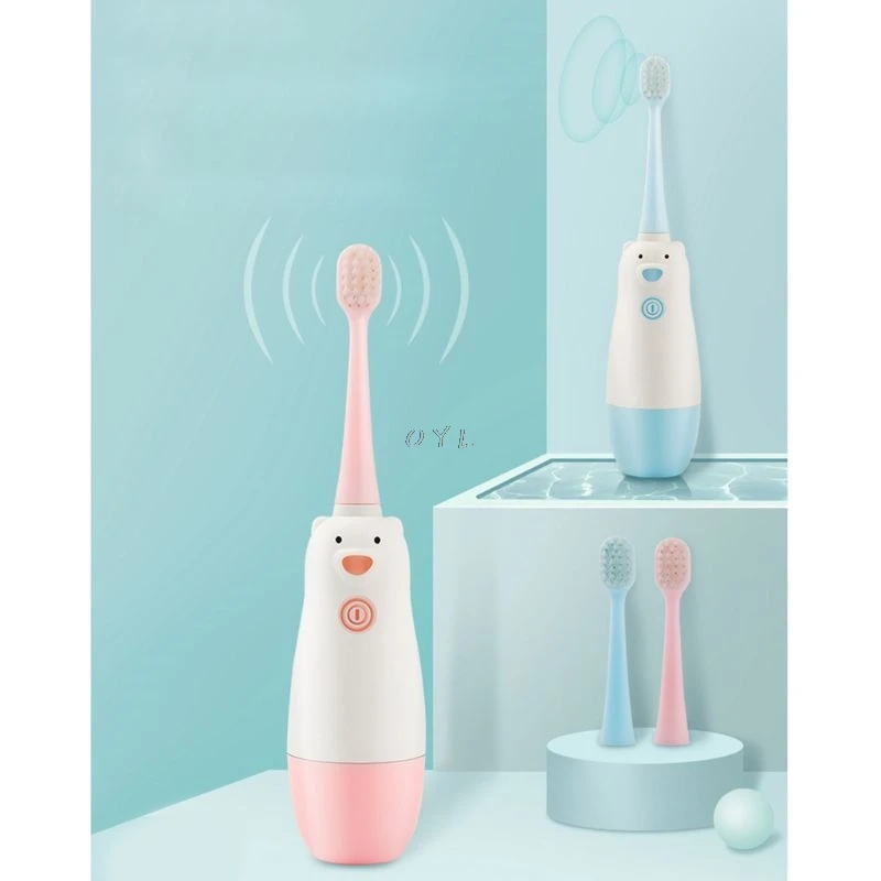 Xiaomi Youpin Cute bear Детская электрическая зубная щетка звуковая волна чистый зуб десны щетка головка батарея Замена водонепроницаемый