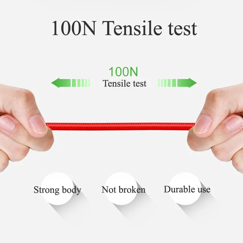 Кабель Micro usb Type C для быстрой зарядки redmi note 7 huawei p30 нейлоновый Плетеный USB-кабель