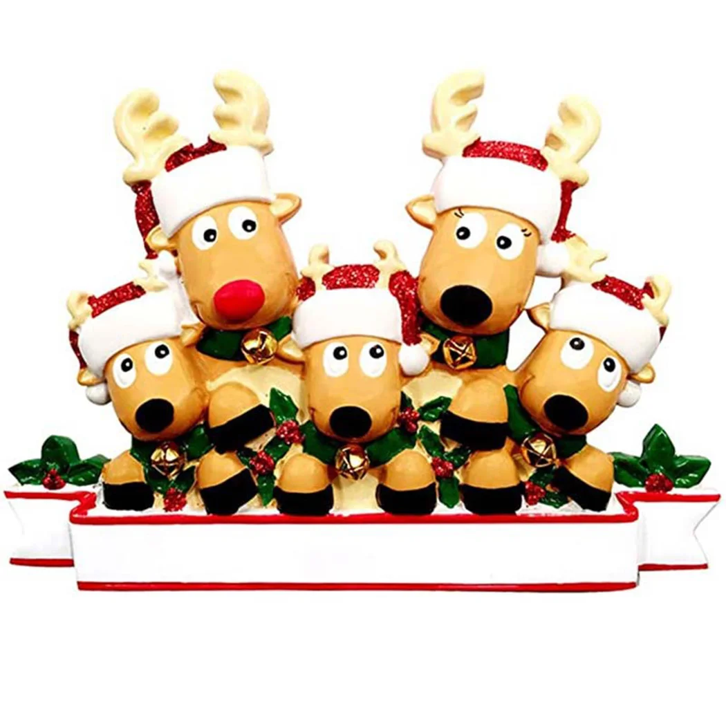 

DIY 2020 Personalized Elk Christmas Tree Ornaments Family Ornament Family Xmas Lockdown Decor PVC Perfect Christmas Gifts