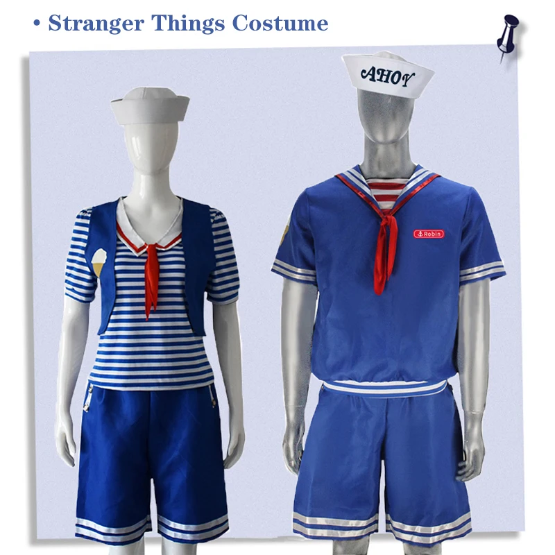 Странные вещи 3 Робин косплей костюм моряка для девочек школьная форма взрослых