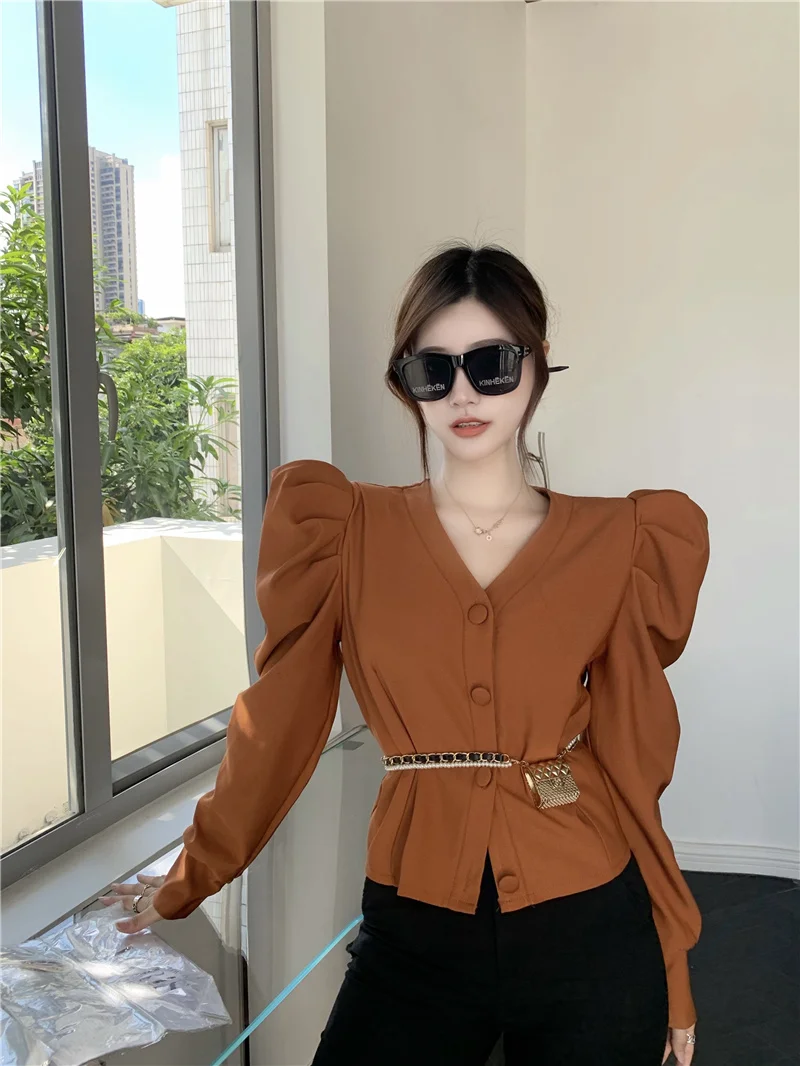 Женские рубашки с принтом МАЗ в Корейском стиле | Женская одежда