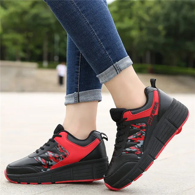 Детские кроссовки Heelys с одним колесом для мальчиков и девочек, повседневная обувь на роликах, детские спортивные ботинки для девушек - Цвет: 5