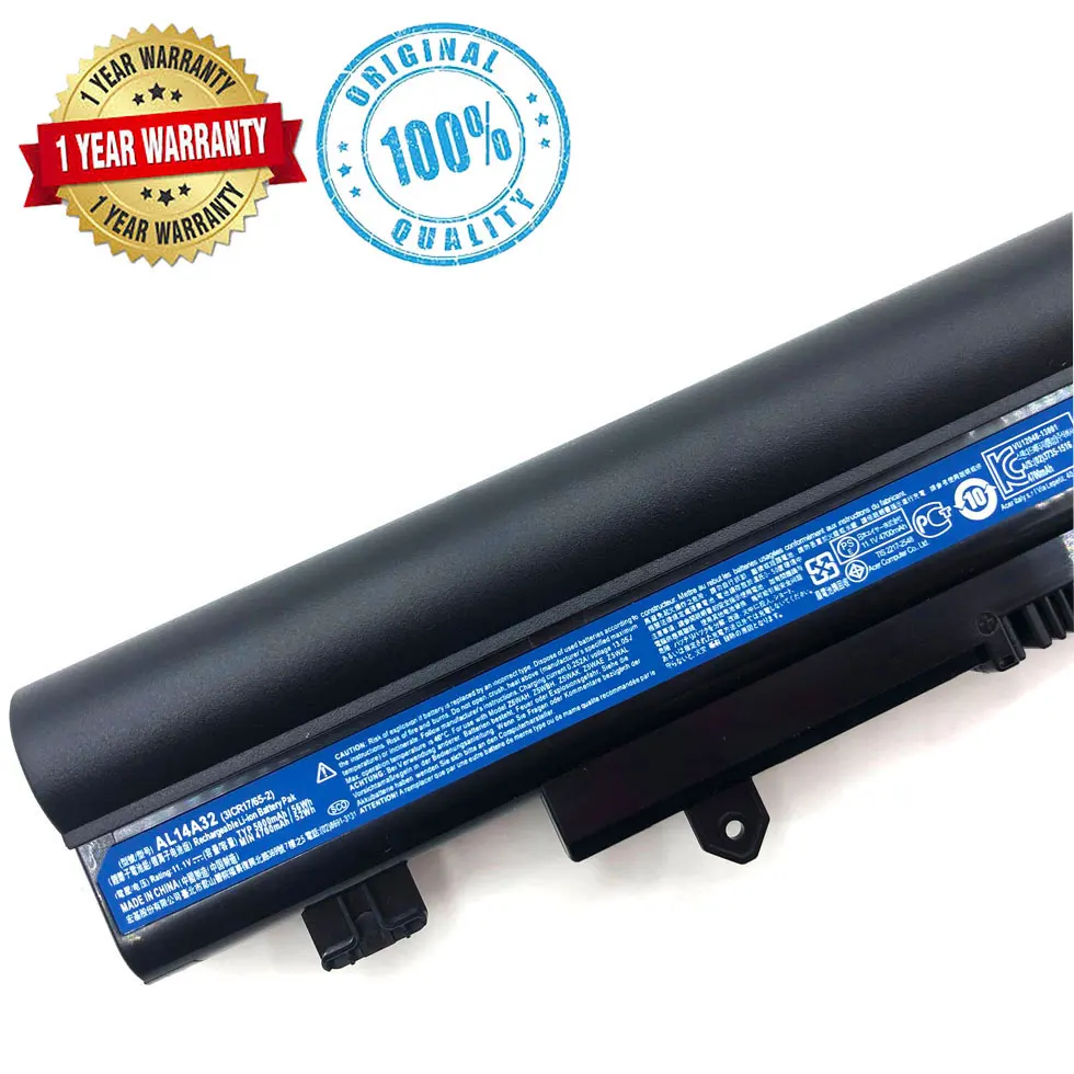 Оригинальный аккумулятор для ноутбука AL14A32 11 1 В 5000 мАч Acer Aspire E15 E14 | Компьютеры и