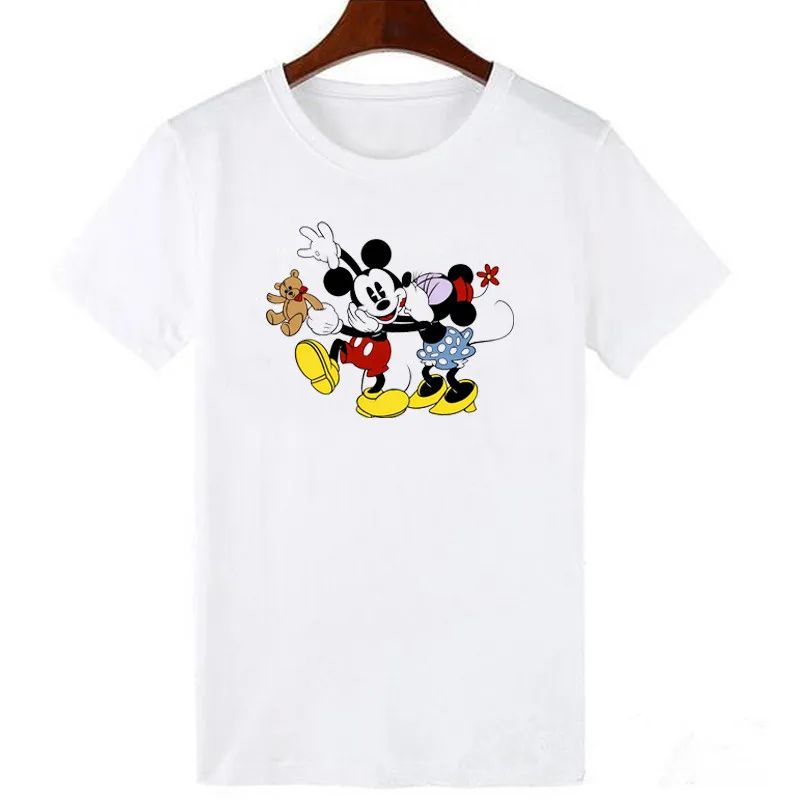 Женская футболка с принтом Поцелуй мыши в Корейском стиле Повседневная