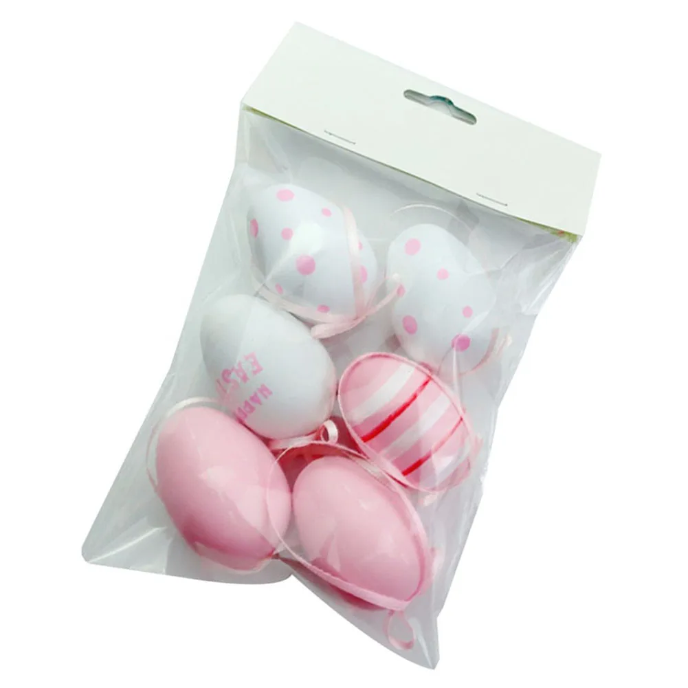 6 шт. пасхальные пластиковые разноцветные декоративные яйца|Украшения своими