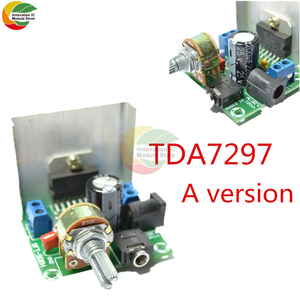 Плата усилителя Ziqqucu TDA7297 двухканальная версия 15 Вт + стерео модуль цифрового