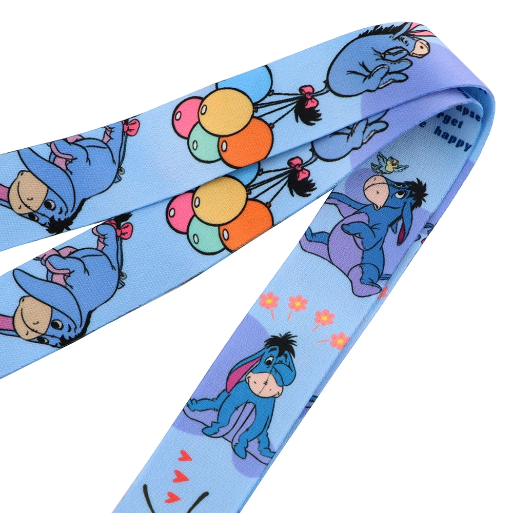 yq287 pooh bear winnie lanyard donkey eeyore phone strap fashion key cord for usb pendants id card badge holder lariat accessory free global shipping