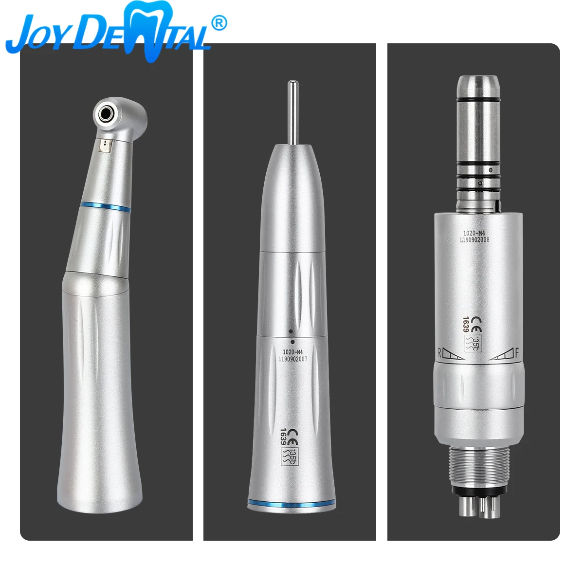 

Denta 1:1 PushButton Contra Angle Straight 4 Holes Air Motor Low Speed Handpiece Inner Water Internal Spray