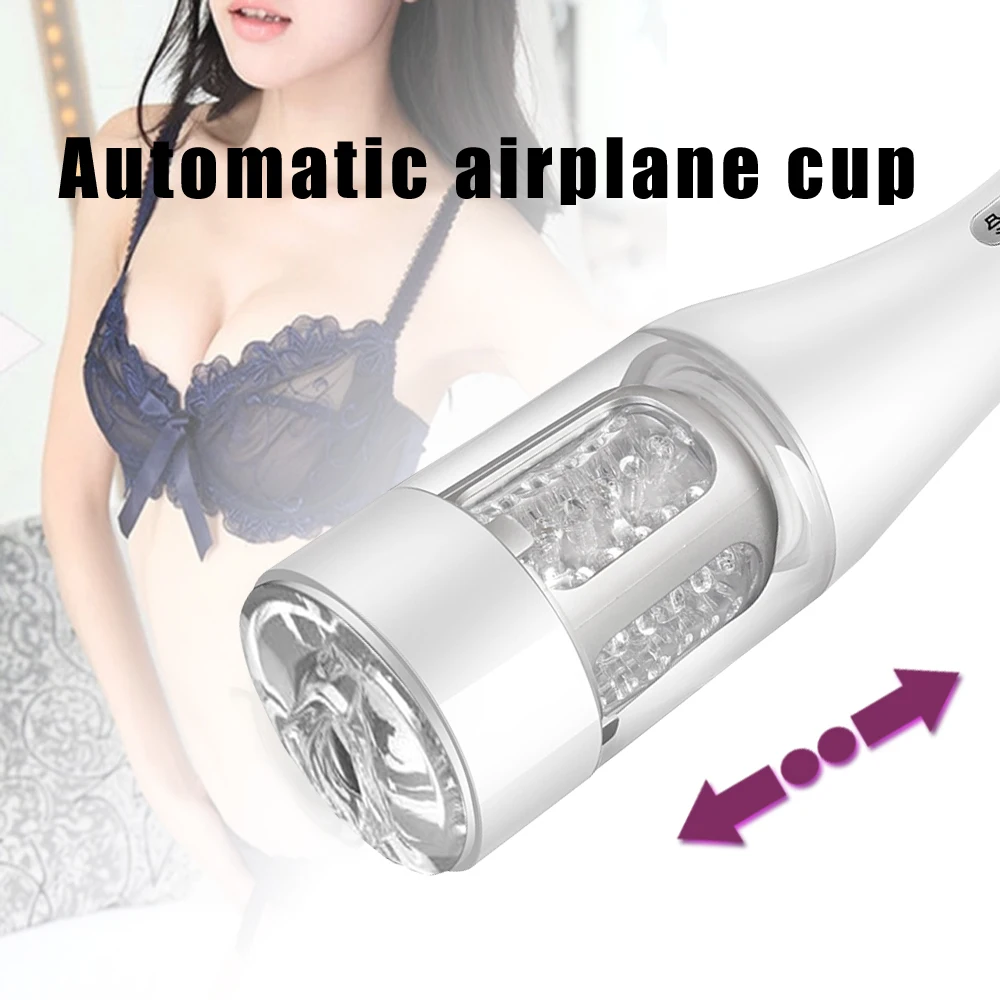 Fully Automatic Piston Telescopic Rotation Male Masturbator Cup Voice Interaction Pussy Real Vagina Sex Climax Sex Toys For Men