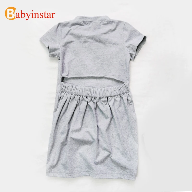 Babyinstar 2020 детское платье с коротким рукавом для девочек детская одежда модное