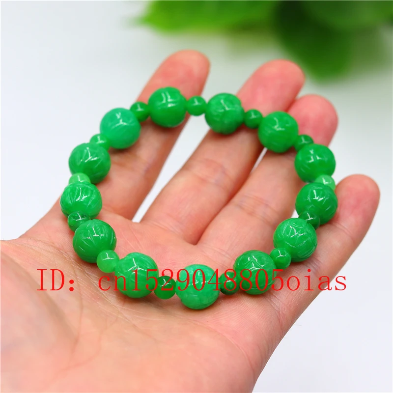 Бусины из натурального зеленого нефрита 12 мм эластичный браслет с бусинами