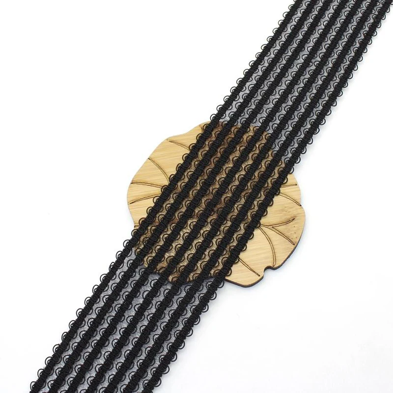 Мягкая тонкая одежда юбка с украшением сетчатая лента в полоску белого и черного