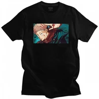 novelty anime manga jujutsu kaisen t shirt men short sleeved yuji itadori t shirt tshirt graphic tee top merchandise