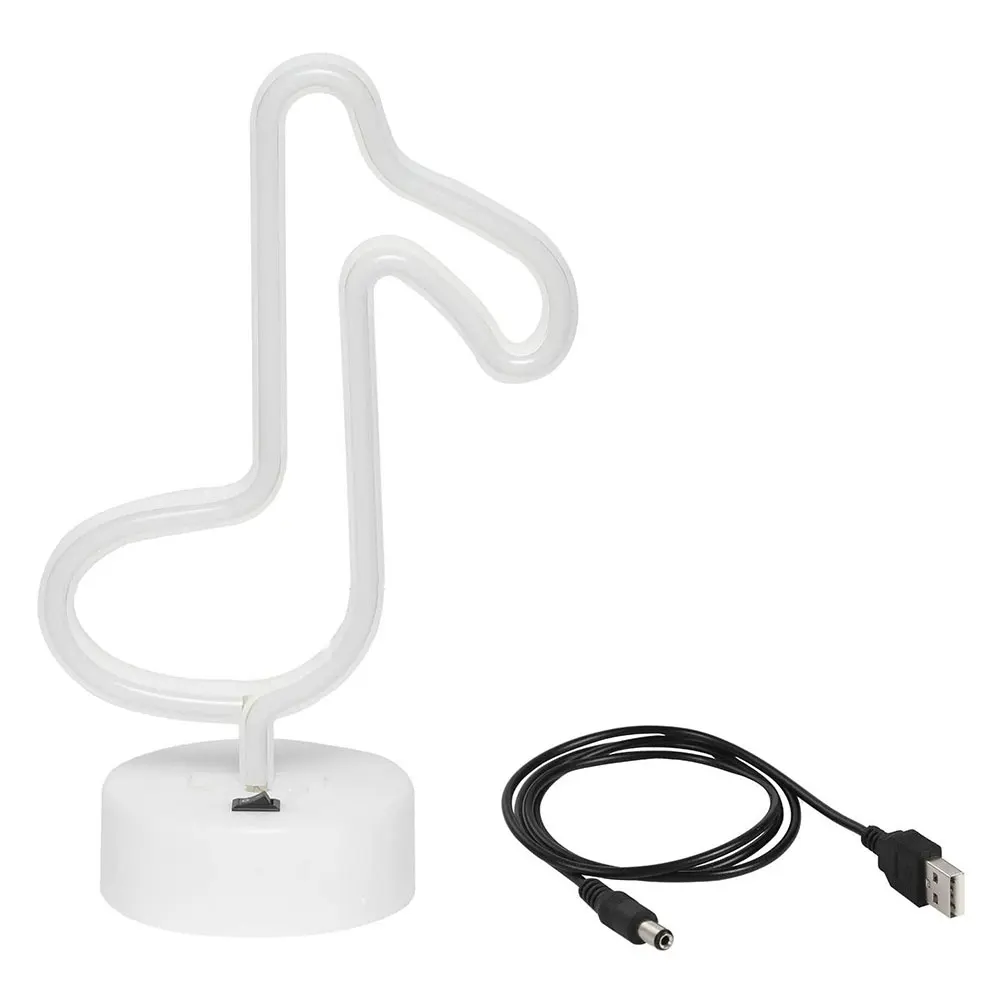 

Music Note Neon Signs LED Decor Warm White Wedding Party Kids Bedroom Bar Pub Beach Recreational Child Christmas Gift Table