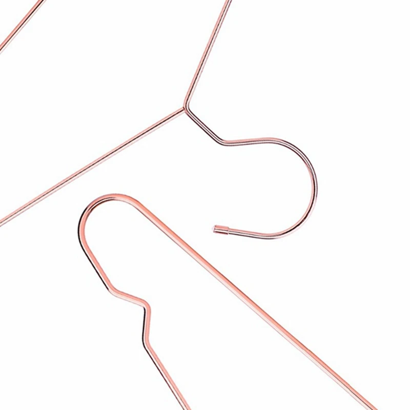 

15Pcs Rose Copper Gold Metal Clothes Shirts Hanger with Groove, Heavy Duty Strong Coats Hanger, Suit Hanger Rose Gold