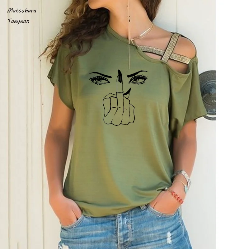 

fashion Summer Eyes Girl print t shirt women Casual Short Sleeves tops tees cool Woman Middle dactyl femme t-shirts