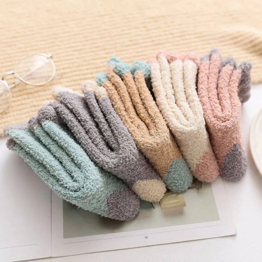 Winter Socks Women Thick Warm Socks Harajuku Kawaii Fluffy Fuzzy Socks Slippers For Home Lolita Cute Skarpetki