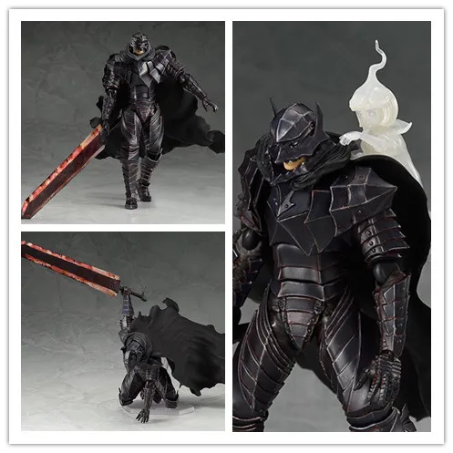 

16cm New Game Berserk Beruseruku Figma410 Black Swordman Berserk Guts PVC Action Figure Collectable Model Toy Doll