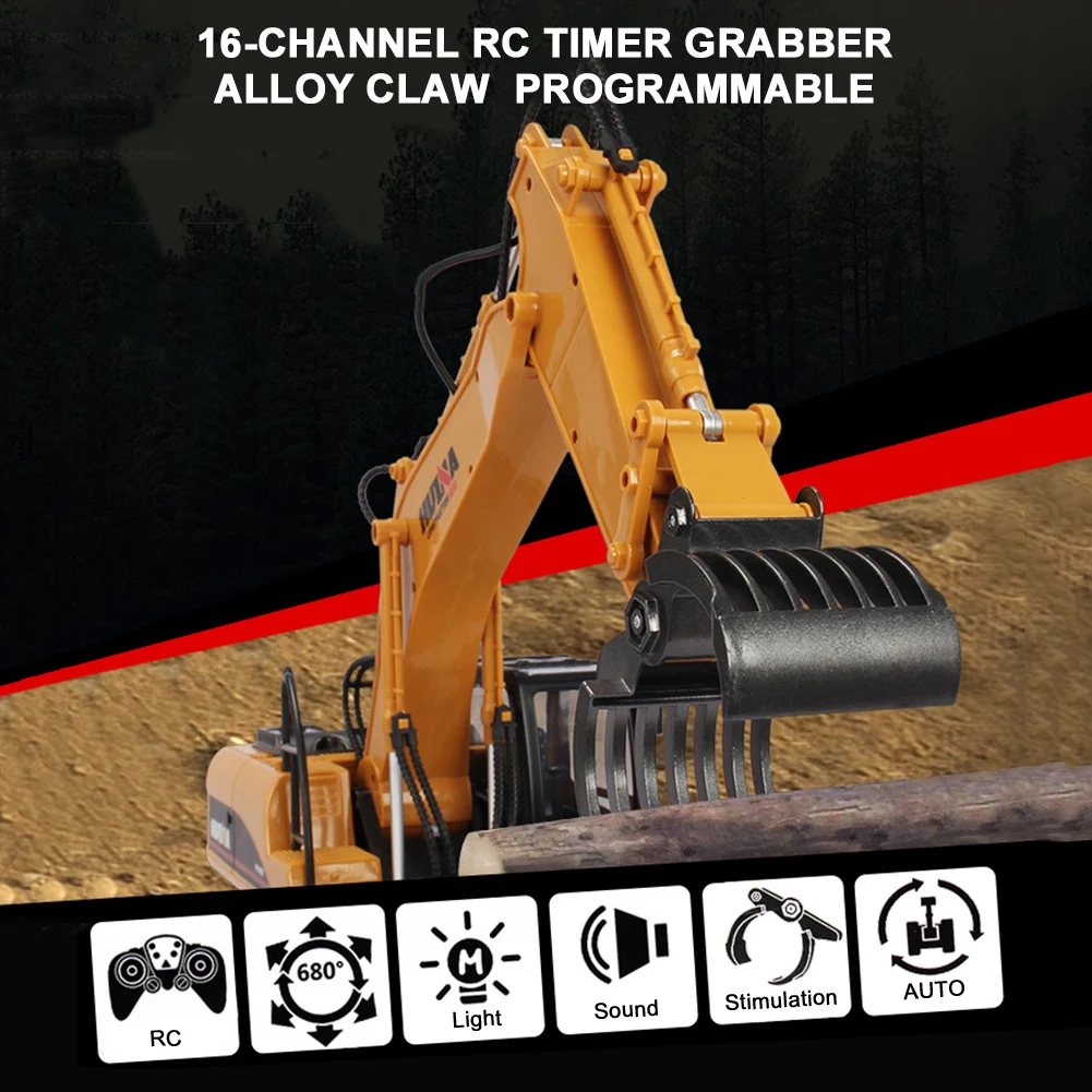 1:14 литья под давлением 2 4G RC Лесоматериалы захватить с полнофункциональным