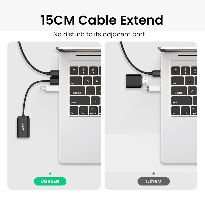 Внешняя звуковая карта UGREEN USB аудио интерфейс наушники микрофонный адаптер для