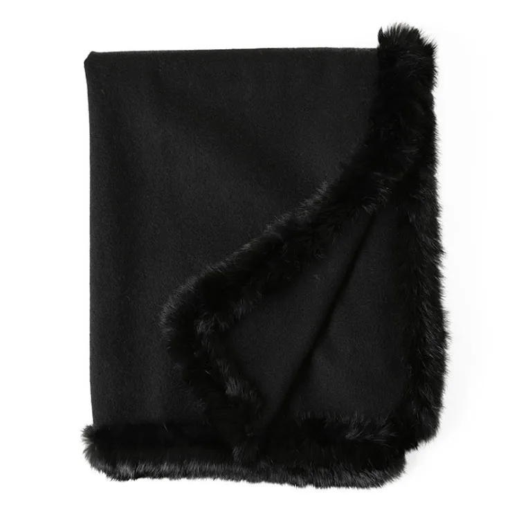 CAVME 1 Black Новинка 99%! кашемировое пончо из пашмины. Роскошный шарф для женщин. Элегантные шарфы из натурального меха. Одноцветные шарфы - Цвет: CAVME 1 Black