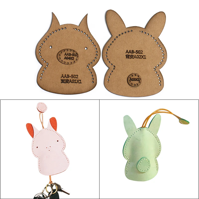 

Leather Cute Bunny Decorate Acrylic Pattern Rabbit Keychain Ornament Kraft Paper Template Stencils Sewing Pattern Template