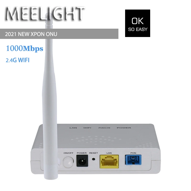 2021 Новый XPON ONU 1GE WIFI Gigalight терминальное устройство маршрутизатор Английский веб FTTH
