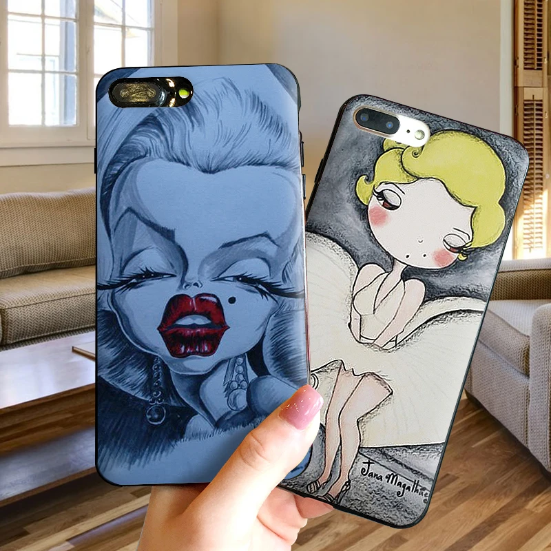 Для iPhone 6 6s 7 8 Plus X XR XS Max 5 5S SE чехол для телефона Мэрилин м мультфильм Симпатичные из