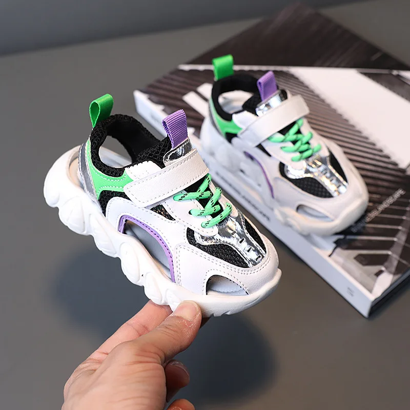 

Kids Shoes Boys Sport Summer Breathable Baby Running Sneakers Non-slip Student Cool Sports Shoes Soft Bottom SYQ003