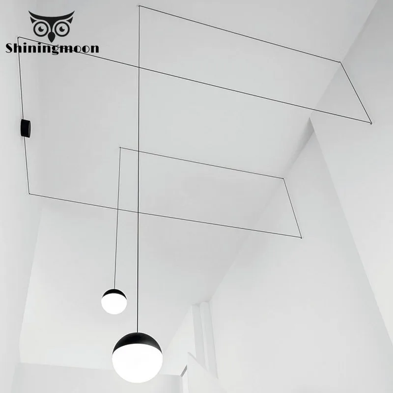 Современный подвесной светильник с железной линией s скандинавский светодиодный
