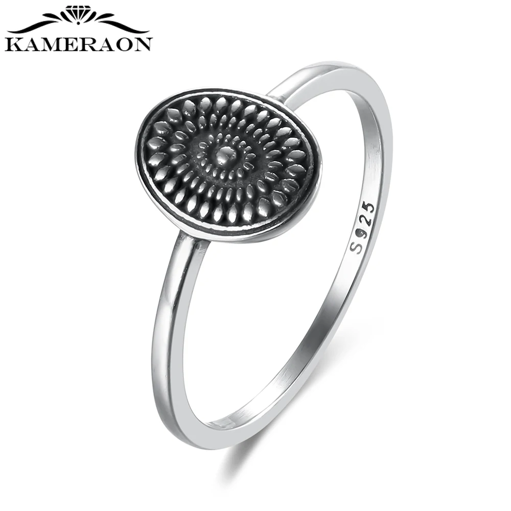 KAMERAON-Anillo de Plata de Ley 925 estilo Retro bohemio, joyería de compromiso, para mujeres