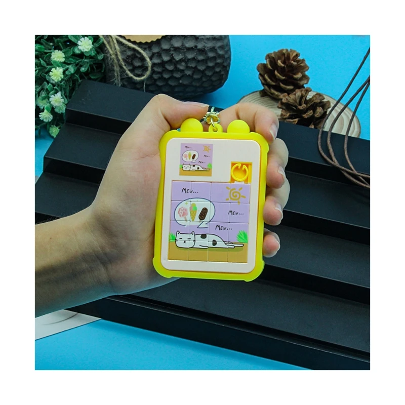 Cute Cartoon Cat Puzzle Keychain Pendant with Anti-rust Metal Hook Key Chain H055 | Игрушки и хобби