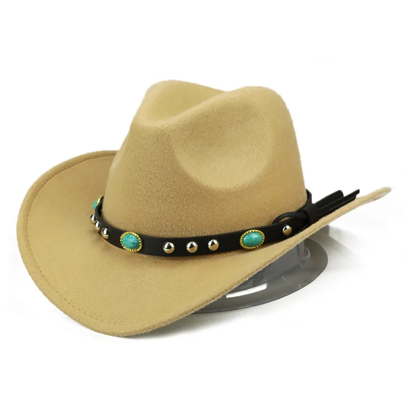 

Women's Men's Western Cowboy Hat Cloche Church Sombrero Caps For Gentleman Lady Jazz Cowgirl With Four Seasons