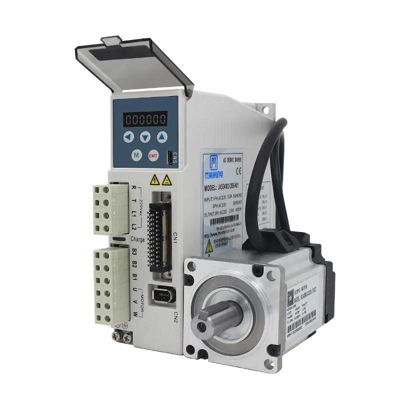 400 Вт 0.4kw 3000 об/мин 1.27NM 60 мм 220V AC Серводвигатель drive kit 17bit JMC 60JASM504230K 17BCD + JASD4002