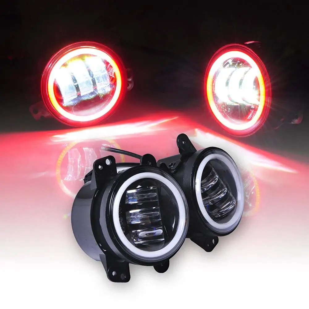 Светодиодные противотуманные фары 4 дюйма 2 шт ДХО круглые галогенные белого